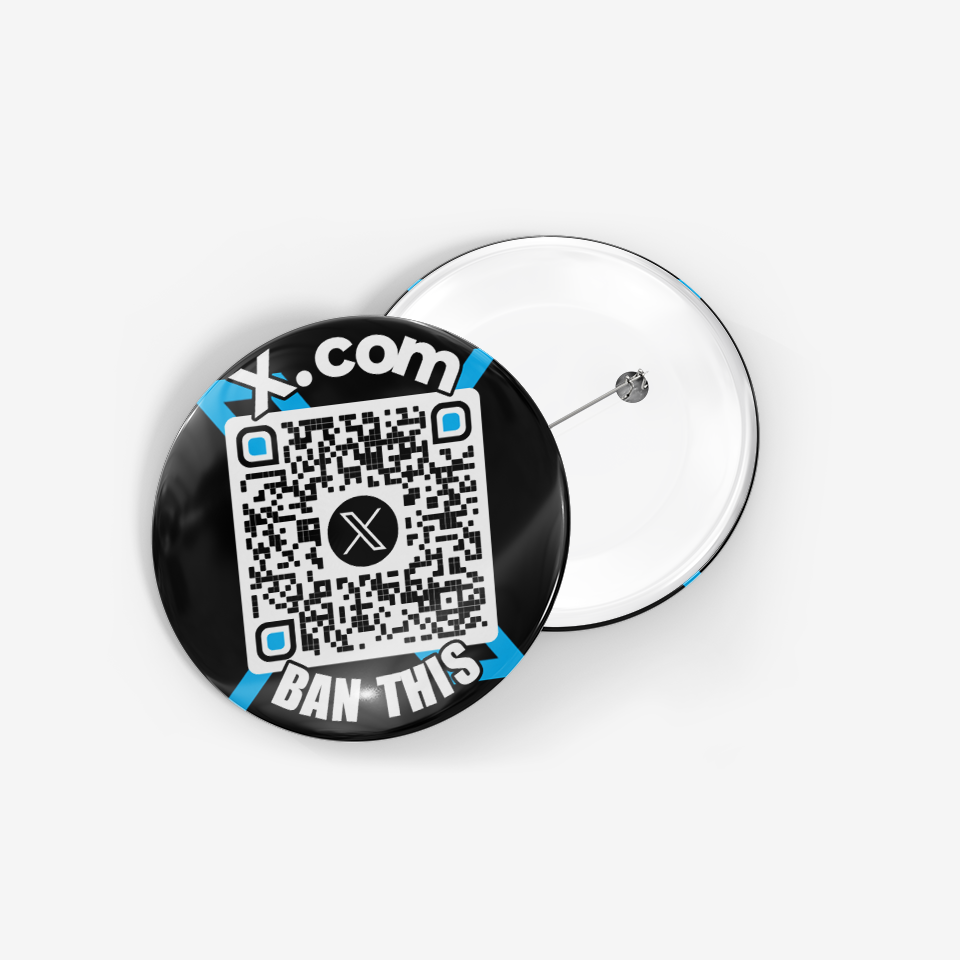 QR Badge X.com Profile BAN THIS