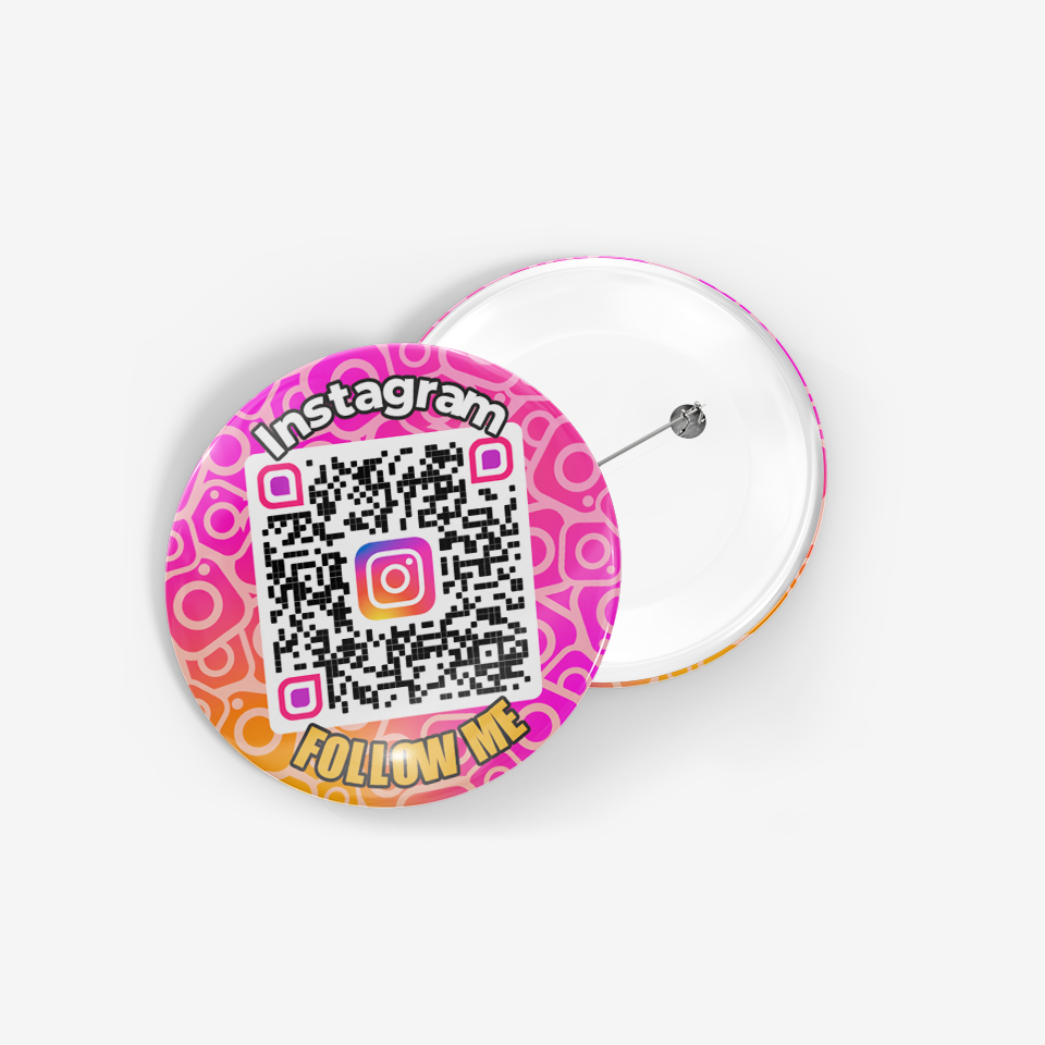 QR Badge Instagram Profile FOLLOW ME