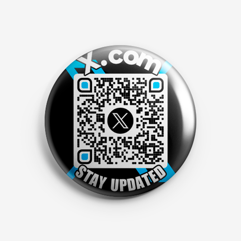 QR Badge X.com Profile STAY UPDATED