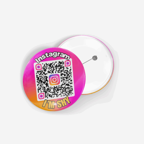 QR Badge Instagram Profile I'M SHY