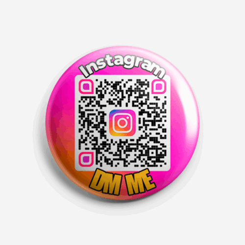 QR Badge Instagram Profile DM ME