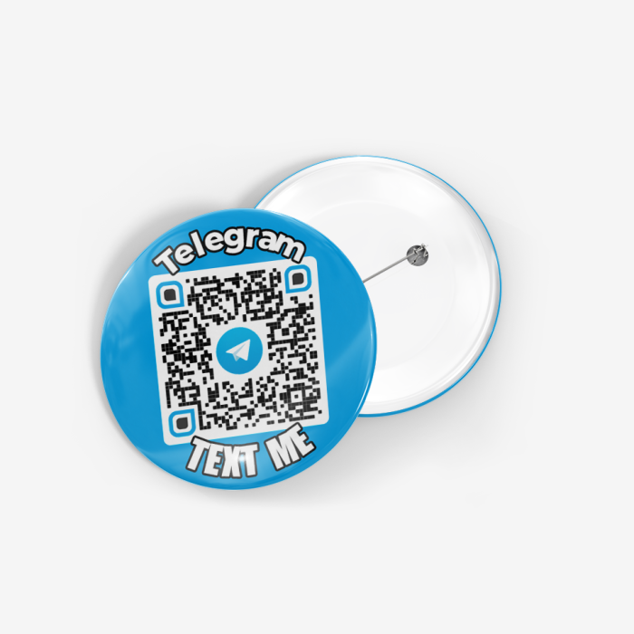 QR Badge Telegram Message TEXT ME