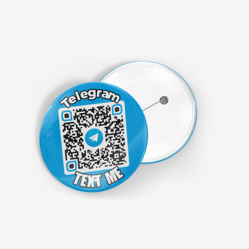 QR Badge Telegram Message TEXT ME